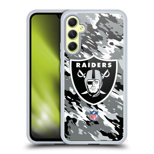 NFL Las Vegas Raiders Logo Camou Soft Gel Case for Samsung Galaxy A34 5G