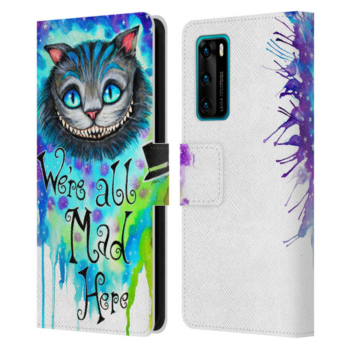 Pixie Cold Cats We Are All Mad Here Leather Book Wallet Case Cover For Huawei P40 5G