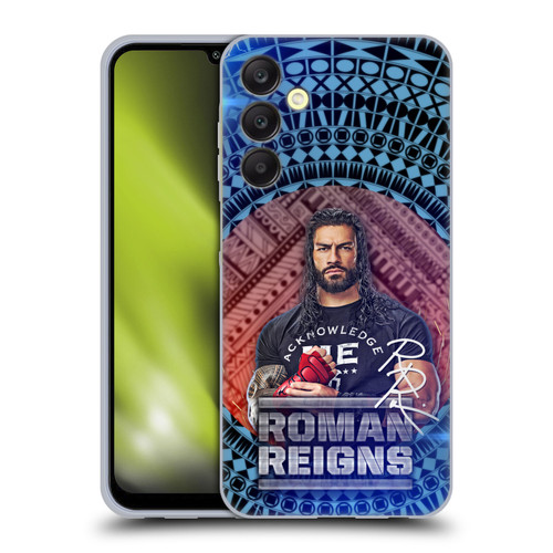 WWE Roman Reigns Tribal Pattern Soft Gel Case for Samsung Galaxy A25 5G