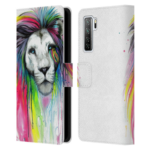 Pixie Cold Cats Rainbow Mane Leather Book Wallet Case Cover For Huawei Nova 7 SE/P40 Lite 5G