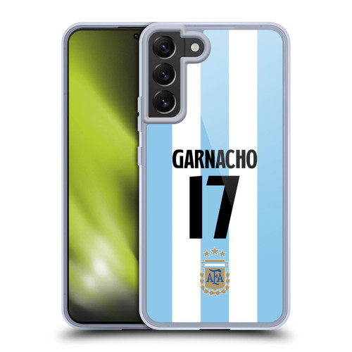 Argentina National Football Team 2024/25 Player Home Kit 1st Group Alejandro Garnacho Soft Gel Case for Samsung Galaxy S22+ 5G & MagSafe