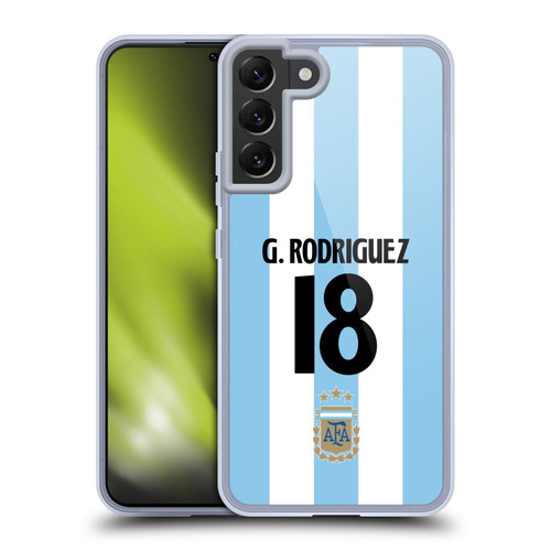 Argentina National Football Team 2024/25 Player Home Kit 1st Group Guido Rodríguez Soft Gel Case for Samsung Galaxy S22+ 5G & MagSafe