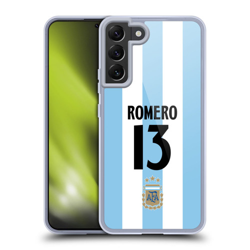Argentina National Football Team 2024/25 Player Home Kit 1st Group Cristian Romero Soft Gel Case for Samsung Galaxy S22+ 5G & MagSafe