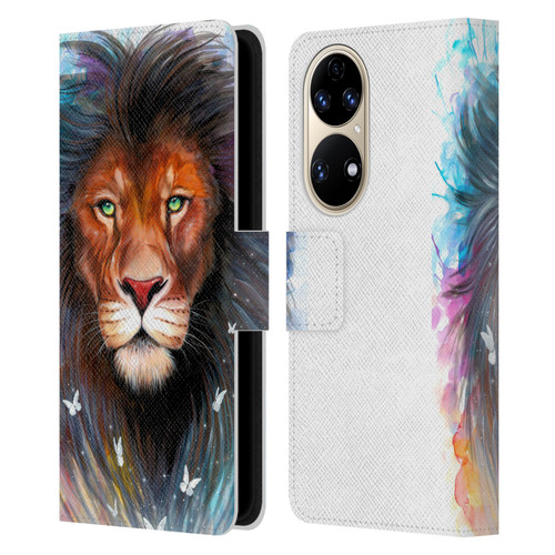 Pixie Cold Cats Sacred King Leather Book Wallet Case Cover For Huawei P50