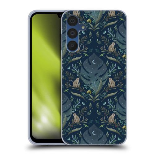 Episodic Drawing Art Monkey Tropical Light Pattern Soft Gel Case for Samsung Galaxy A15 & MagSafe