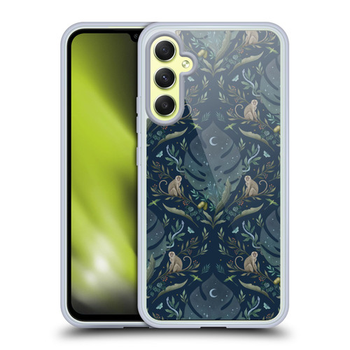Episodic Drawing Art Monkey Tropical Light Pattern Soft Gel Case for Samsung Galaxy A34 5G