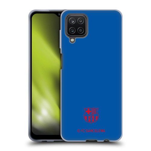 FC Barcelona Crest Patterns Blue Soft Gel Case for Samsung Galaxy A12 (2020)