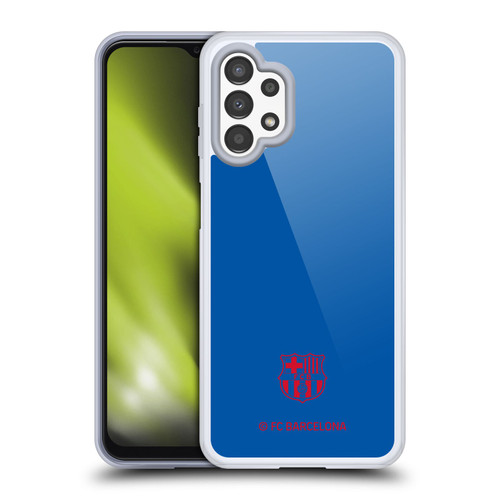 FC Barcelona Crest Patterns Blue Soft Gel Case for Samsung Galaxy A13 (2022)