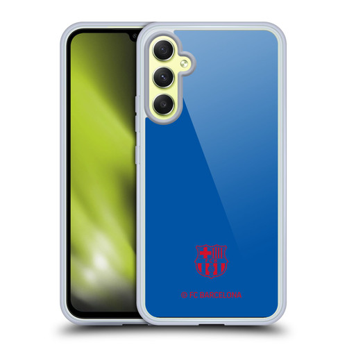 FC Barcelona Crest Patterns Blue Soft Gel Case for Samsung Galaxy A34 5G