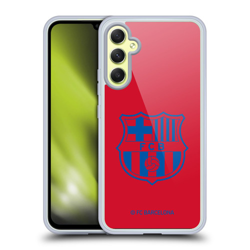 FC Barcelona Crest Patterns Red Soft Gel Case for Samsung Galaxy A34 5G