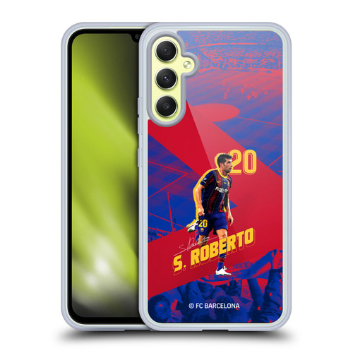 FC Barcelona 2020/21 First Team Group 1 Sergio Roberto Soft Gel Case for Samsung Galaxy A34 5G