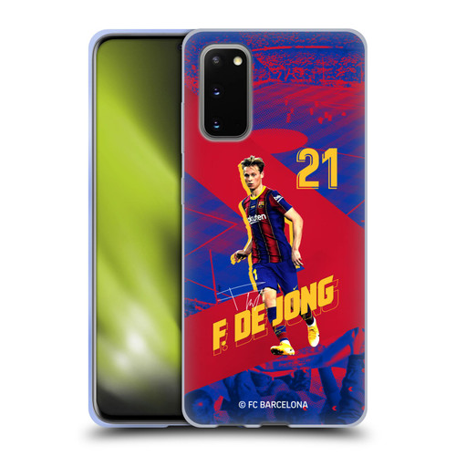 FC Barcelona 2020/21 First Team Group 1 Frenkie De Jong Soft Gel Case for Samsung Galaxy S20 / S20 5G
