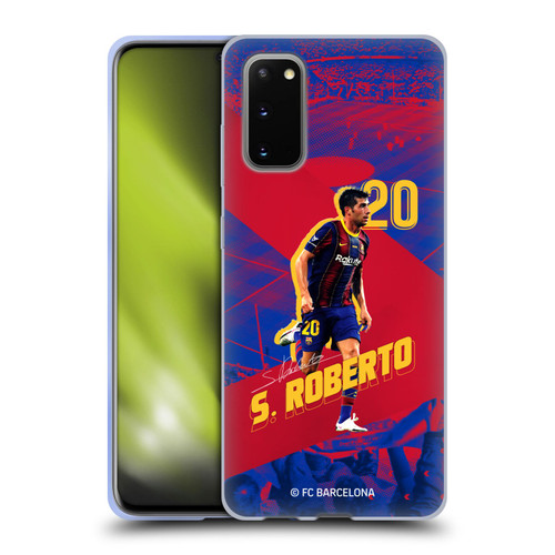 FC Barcelona 2020/21 First Team Group 1 Sergio Roberto Soft Gel Case for Samsung Galaxy S20 / S20 5G
