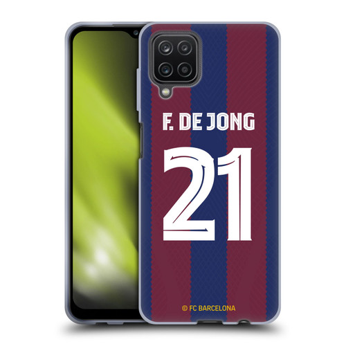 FC Barcelona 2023/24 Players Home Kit Frenkie de Jong Soft Gel Case for Samsung Galaxy A12 (2020)