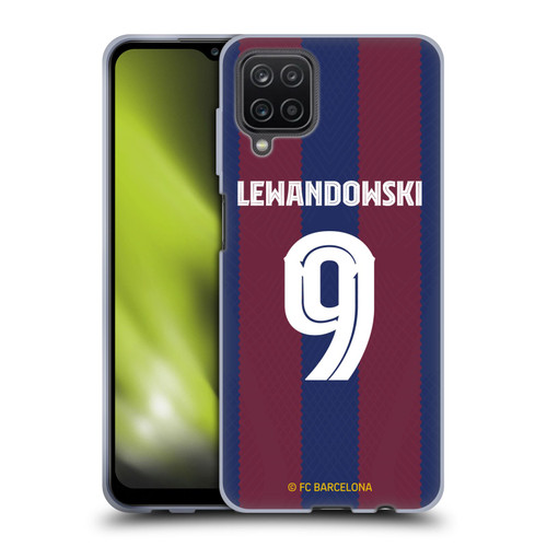FC Barcelona 2023/24 Players Home Kit Robert Lewandowski Soft Gel Case for Samsung Galaxy A12 (2020)