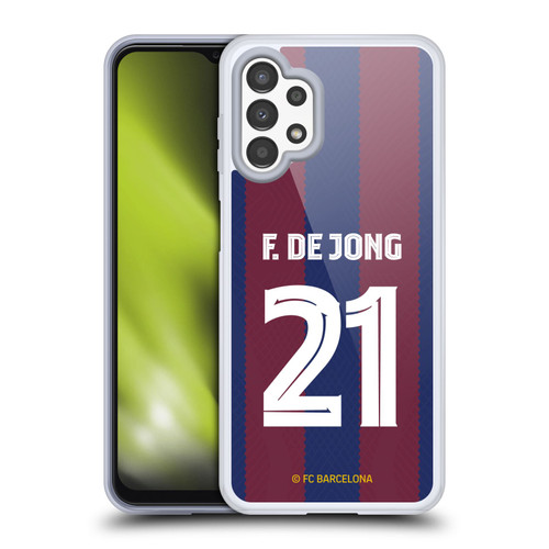 FC Barcelona 2023/24 Players Home Kit Frenkie de Jong Soft Gel Case for Samsung Galaxy A13 (2022)