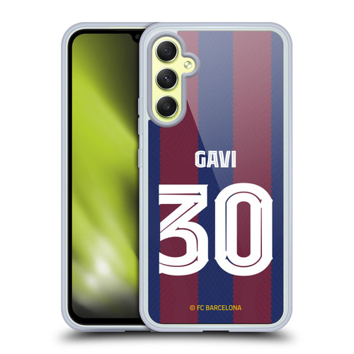 FC Barcelona 2023/24 Players Home Kit Gavi Soft Gel Case for Samsung Galaxy A34 5G