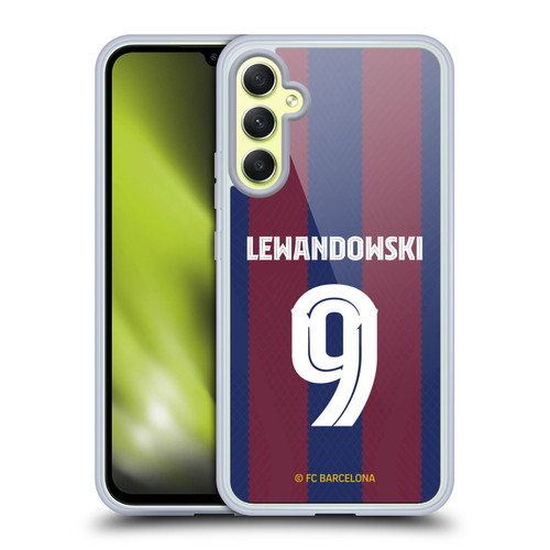FC Barcelona 2023/24 Players Home Kit Robert Lewandowski Soft Gel Case for Samsung Galaxy A34 5G