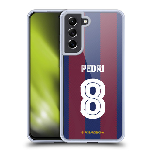 FC Barcelona 2023/24 Players Home Kit Pedri Soft Gel Case for Samsung Galaxy S21 FE 5G & MagSafe