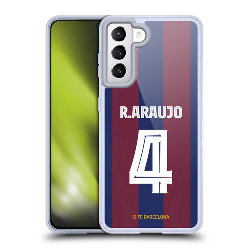 FC Barcelona 2023/24 Players Home Kit Ronald Araújo Soft Gel Case for Samsung Galaxy S21 5G & MagSafe