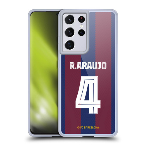 FC Barcelona 2023/24 Players Home Kit Ronald Araújo Soft Gel Case for Samsung Galaxy S21 Ultra 5G & MagSafe