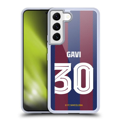 FC Barcelona 2023/24 Players Home Kit Gavi Soft Gel Case for Samsung Galaxy S22 5G & MagSafe