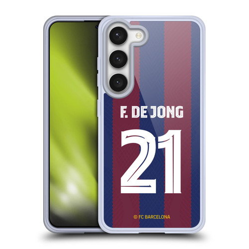 FC Barcelona 2023/24 Players Home Kit Frenkie de Jong Soft Gel Case for Samsung Galaxy S23 5G & MagSafe
