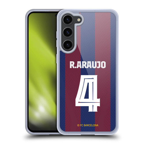 FC Barcelona 2023/24 Players Home Kit Ronald Araújo Soft Gel Case for Samsung Galaxy S23+ 5G & MagSafe