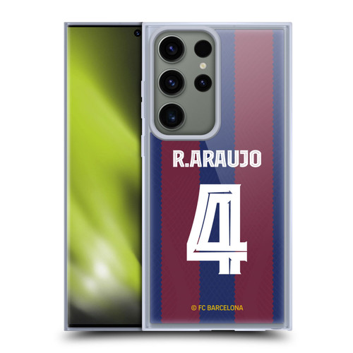 FC Barcelona 2023/24 Players Home Kit Ronald Araújo Soft Gel Case for Samsung Galaxy S23 Ultra 5G & MagSafe