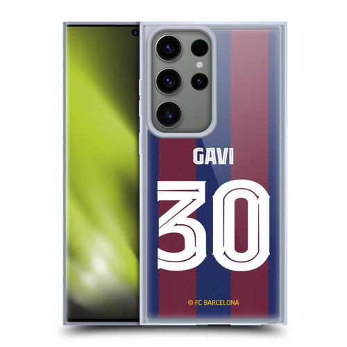 FC Barcelona 2023/24 Players Home Kit Gavi Soft Gel Case for Samsung Galaxy S23 Ultra 5G & MagSafe