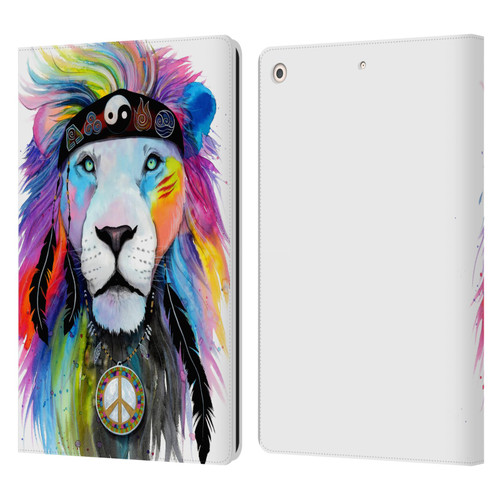 Pixie Cold Cats Hippy Lion Leather Book Wallet Case Cover For Apple iPad 10.2 2019/2020/2021