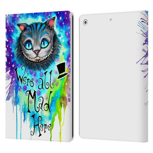 Pixie Cold Cats We Are All Mad Here Leather Book Wallet Case Cover For Apple iPad 10.2 2019/2020/2021