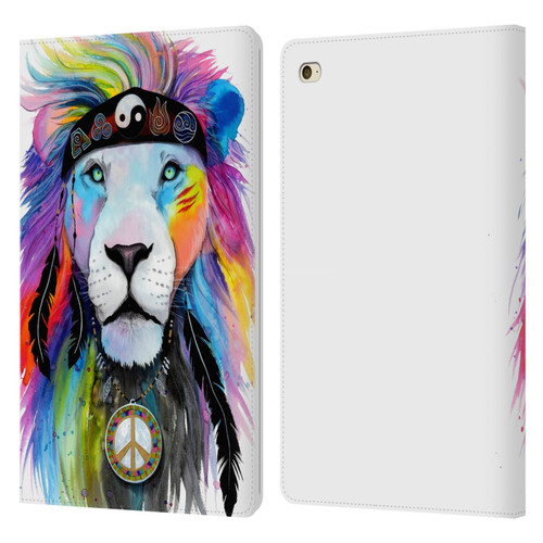 Pixie Cold Cats Hippy Lion Leather Book Wallet Case Cover For Apple iPad mini 4