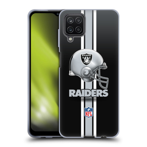 NFL Las Vegas Raiders Logo Helmet Soft Gel Case for Samsung Galaxy A12 (2020)