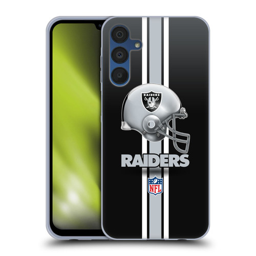 NFL Las Vegas Raiders Logo Helmet Soft Gel Case for Samsung Galaxy A15 & MagSafe