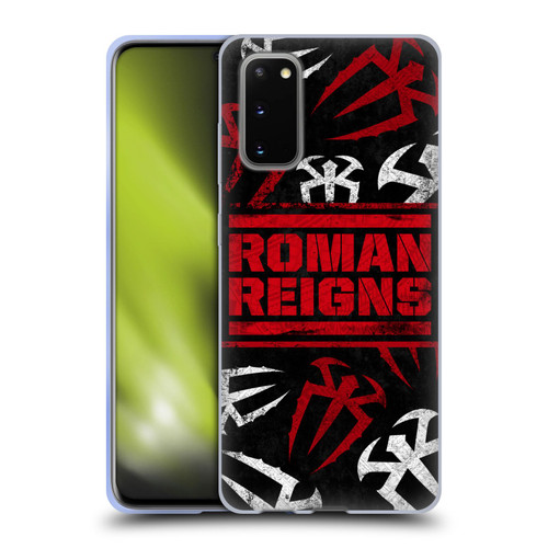 WWE Roman Reigns Logo Pattern Soft Gel Case for Samsung Galaxy S20 / S20 5G