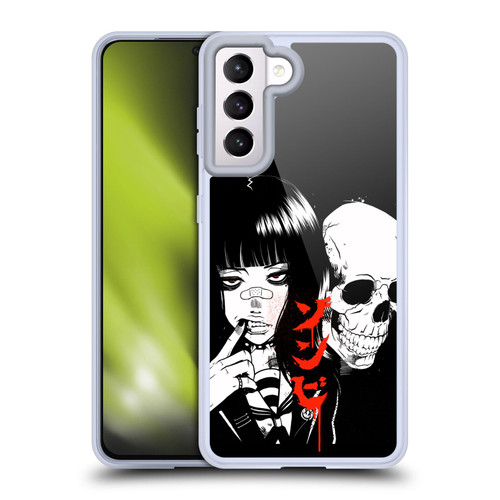 Zombie Makeout Club Art Girl And Skull Soft Gel Case for Samsung Galaxy S21 5G & MagSafe