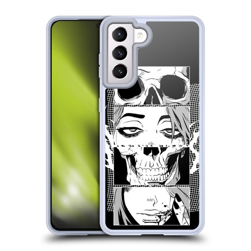 Zombie Makeout Club Art Skull Collage Soft Gel Case for Samsung Galaxy S21 5G & MagSafe