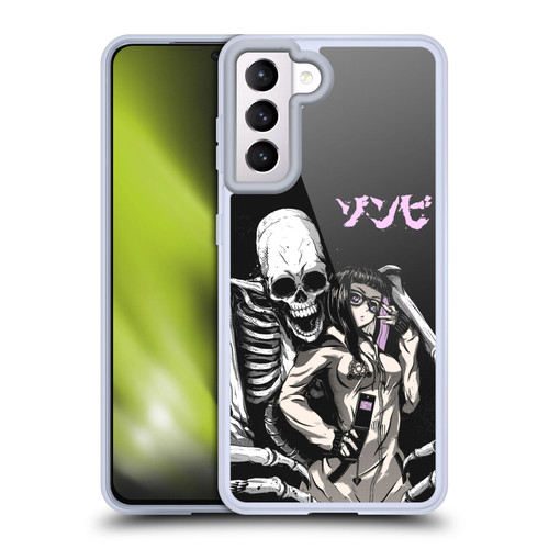 Zombie Makeout Club Art Stop Drop Selfie Soft Gel Case for Samsung Galaxy S21 5G & MagSafe