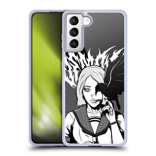 Zombie Makeout Club Art Crow Soft Gel Case for Samsung Galaxy S21+ 5G & MagSafe