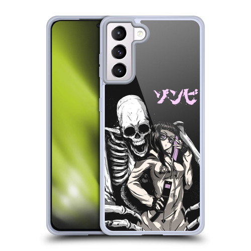 Zombie Makeout Club Art Stop Drop Selfie Soft Gel Case for Samsung Galaxy S21+ 5G & MagSafe