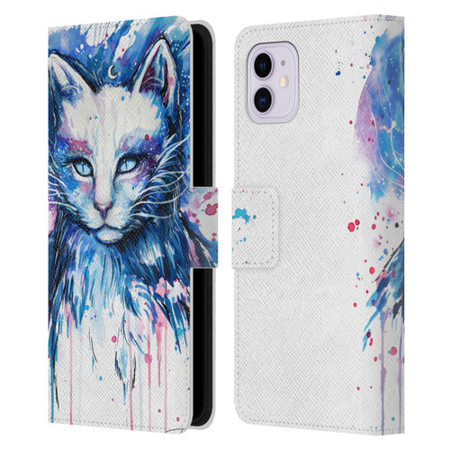 Pixie Cold Cats Space Leather Book Wallet Case Cover For Apple iPhone 11
