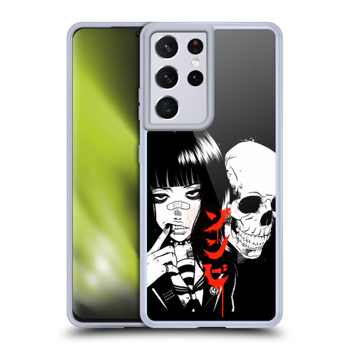 Zombie Makeout Club Art Girl And Skull Soft Gel Case for Samsung Galaxy S21 Ultra 5G & MagSafe