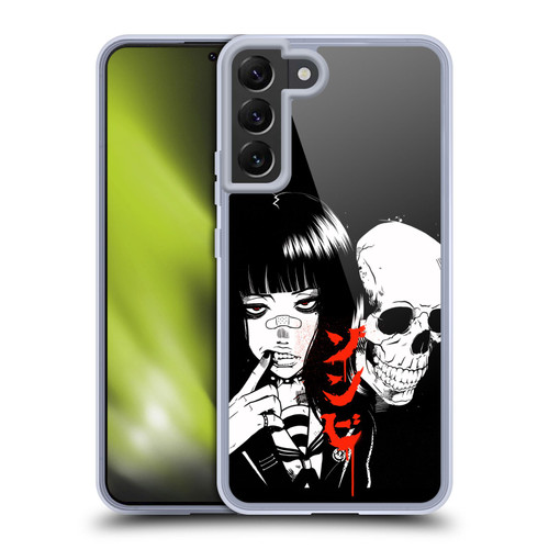 Zombie Makeout Club Art Girl And Skull Soft Gel Case for Samsung Galaxy S22+ 5G & MagSafe