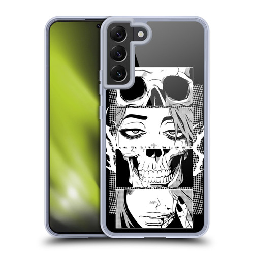 Zombie Makeout Club Art Skull Collage Soft Gel Case for Samsung Galaxy S22+ 5G & MagSafe