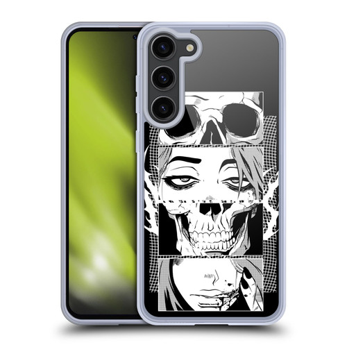 Zombie Makeout Club Art Skull Collage Soft Gel Case for Samsung Galaxy S23+ 5G & MagSafe