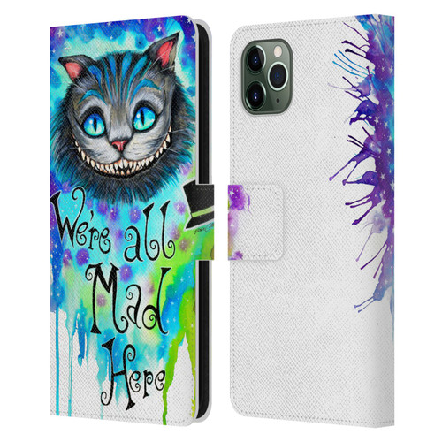 Pixie Cold Cats We Are All Mad Here Leather Book Wallet Case Cover For Apple iPhone 11 Pro Max