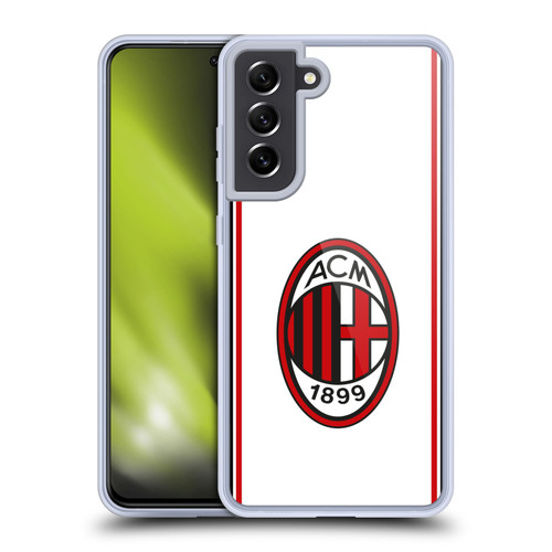 AC Milan 2017/18 Crest Kit Away Soft Gel Case for Samsung Galaxy S21 FE 5G & MagSafe