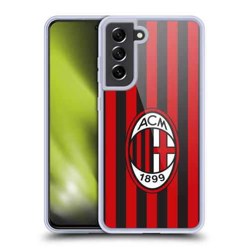 AC Milan 2017/18 Crest Kit Home Soft Gel Case for Samsung Galaxy S21 FE 5G & MagSafe