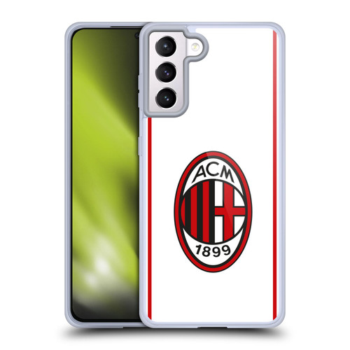 AC Milan 2017/18 Crest Kit Away Soft Gel Case for Samsung Galaxy S21+ 5G & MagSafe